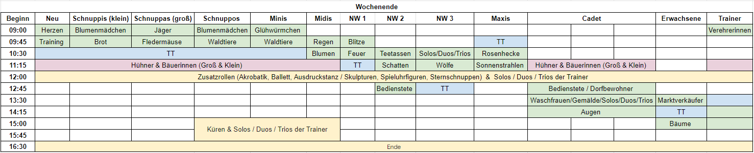 Training in der 2-fach Halle